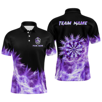 Icy Purple Light Men's Darts Polo & Quarter Zip Shirt - Custom Team Dart Jerseys T2977