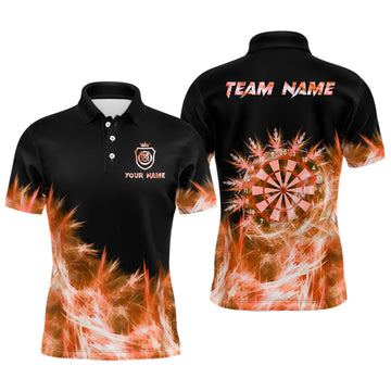 Icy Orange Men's Darts Polo & Quarter Zip Shirt - Custom Team Dart Jerseys T2978