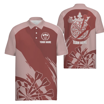 Rood heren dartpoloshirt - coole dartshirts voor heren - dartsjersey y6174 z rood