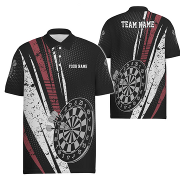 Dartshirt voor heren in retro geometrische stijl - Dartpolo voor heren, Dart Jersey O275