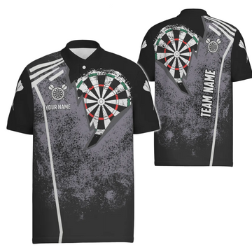 Grunge Men's Darts Polo Shirt - Retro Dart Shirt for Men - Dart Jersey W616