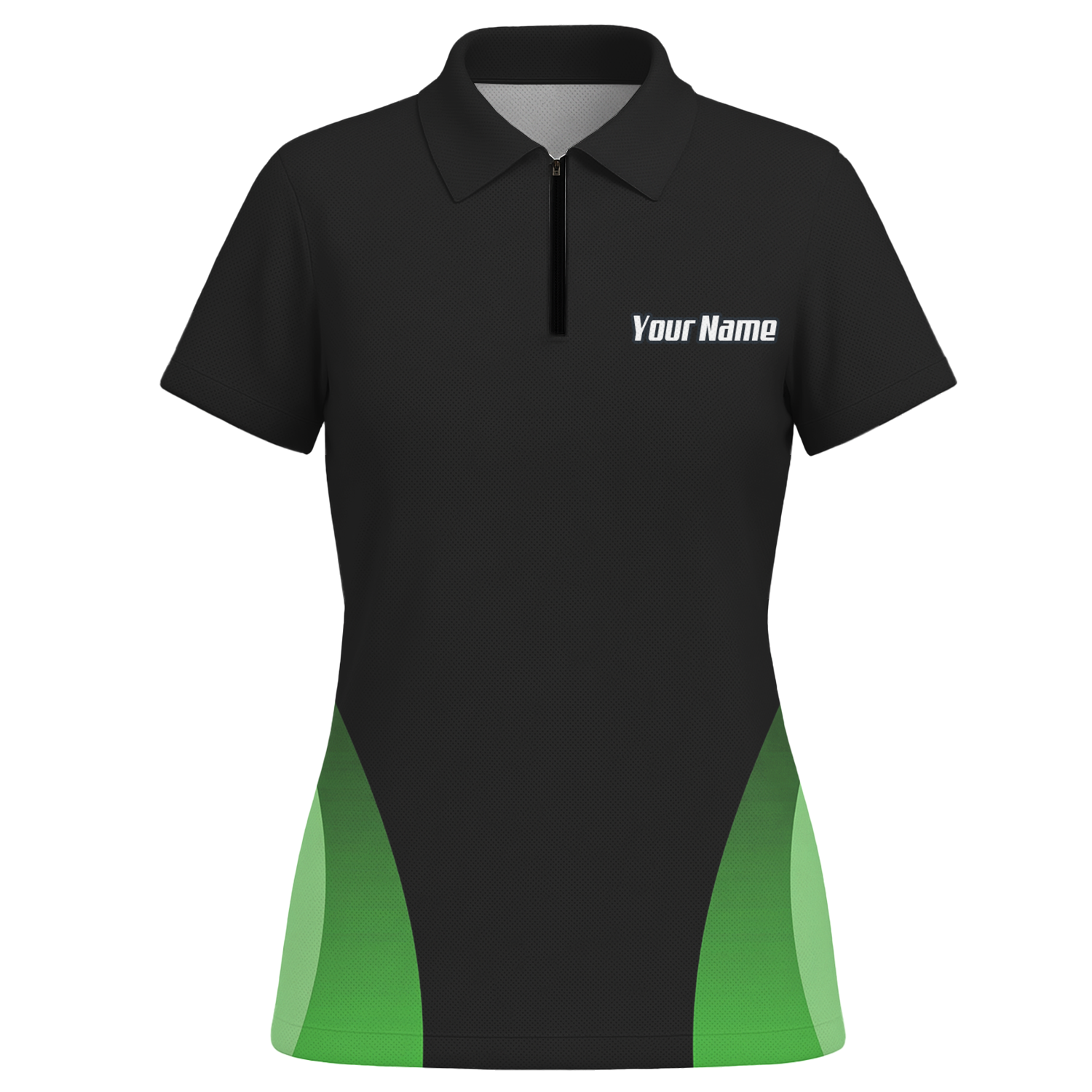 Personalised Snake Assassin Dart Jersey Polo and Zipper Black Green For Women T9880 - Polo -w Zipper Yes