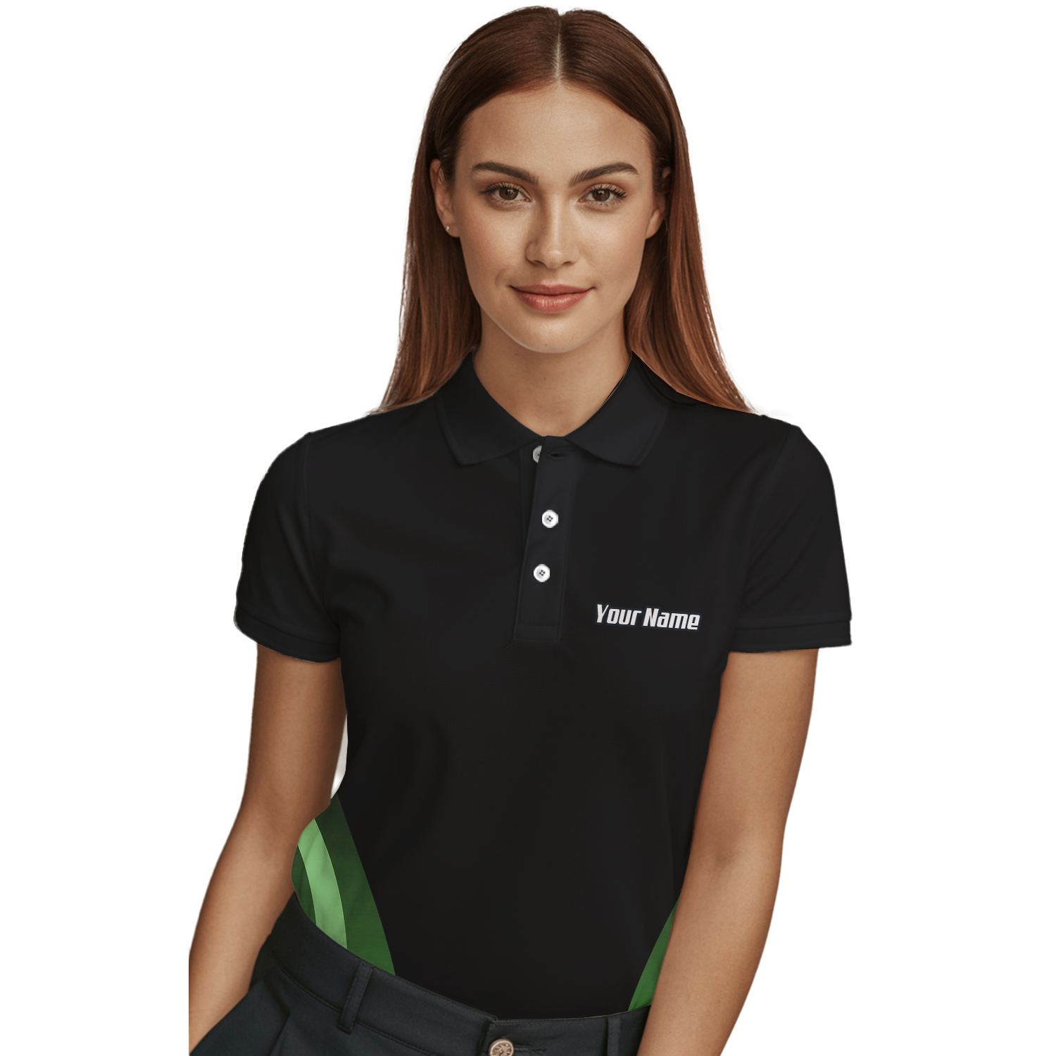 Personalised Snake Assassin Dart Jersey Polo and Zipper Black Green For Women T9880