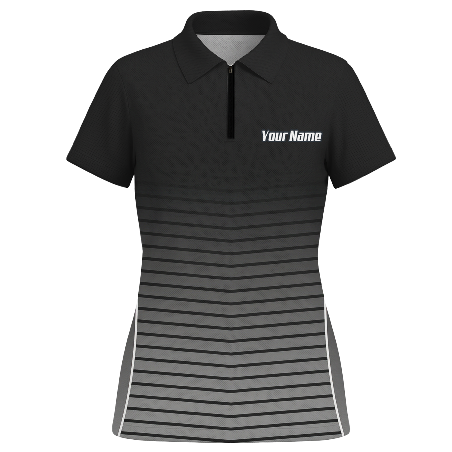Personalised Trout Fishing Dart Jersey Polo and Zipper For Women Custom Black Grey Shirt V9509 - Polo -w Zipper Yes
