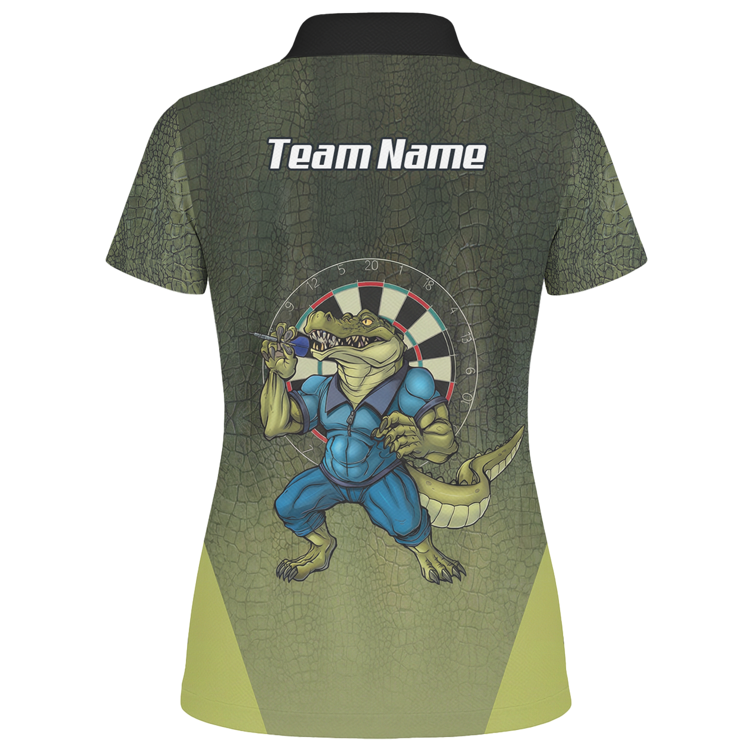 Personalised Crocodile Dart Jersey Polo and Zipper For Women Custom Green Alligator Print Shirt X5857