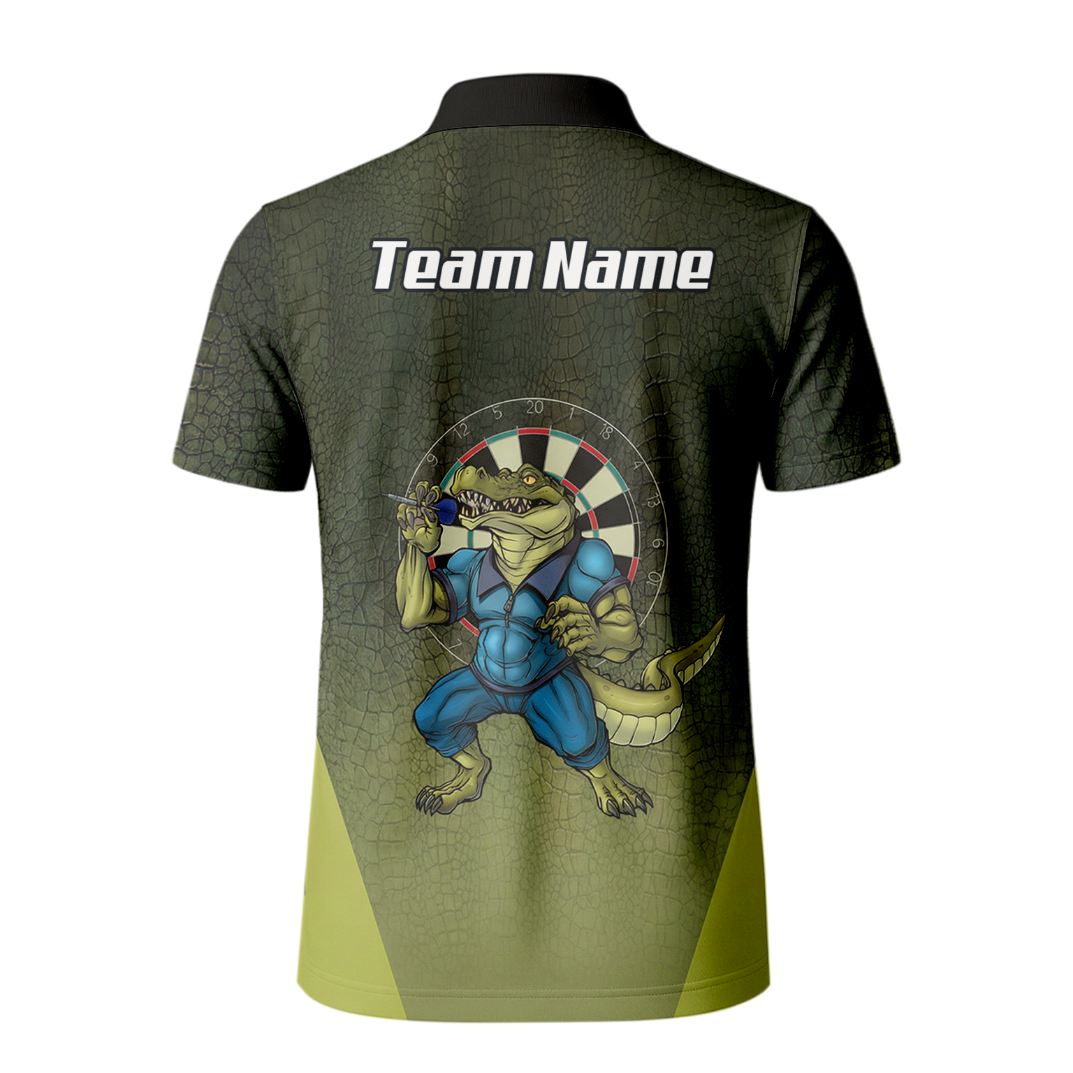 Personalised Crocodile Dart Jersey Polo and Zipper For Men Custom Green Alligator Print Shirt X5857