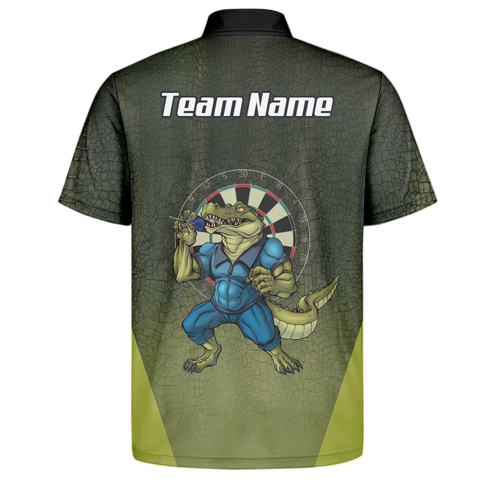 Personalised Crocodile Dart Jersey Polo and Zipper For Men Custom Green Alligator Print Shirt X5857