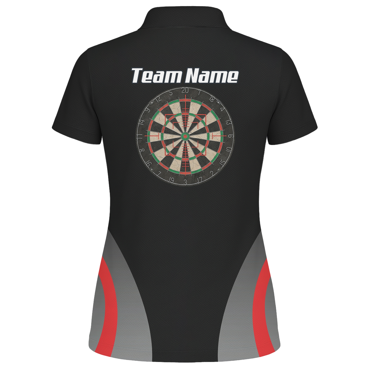 Personalised Dartboard Dart Jersey Polo and Zipper Black Red Grey For Women Y3238