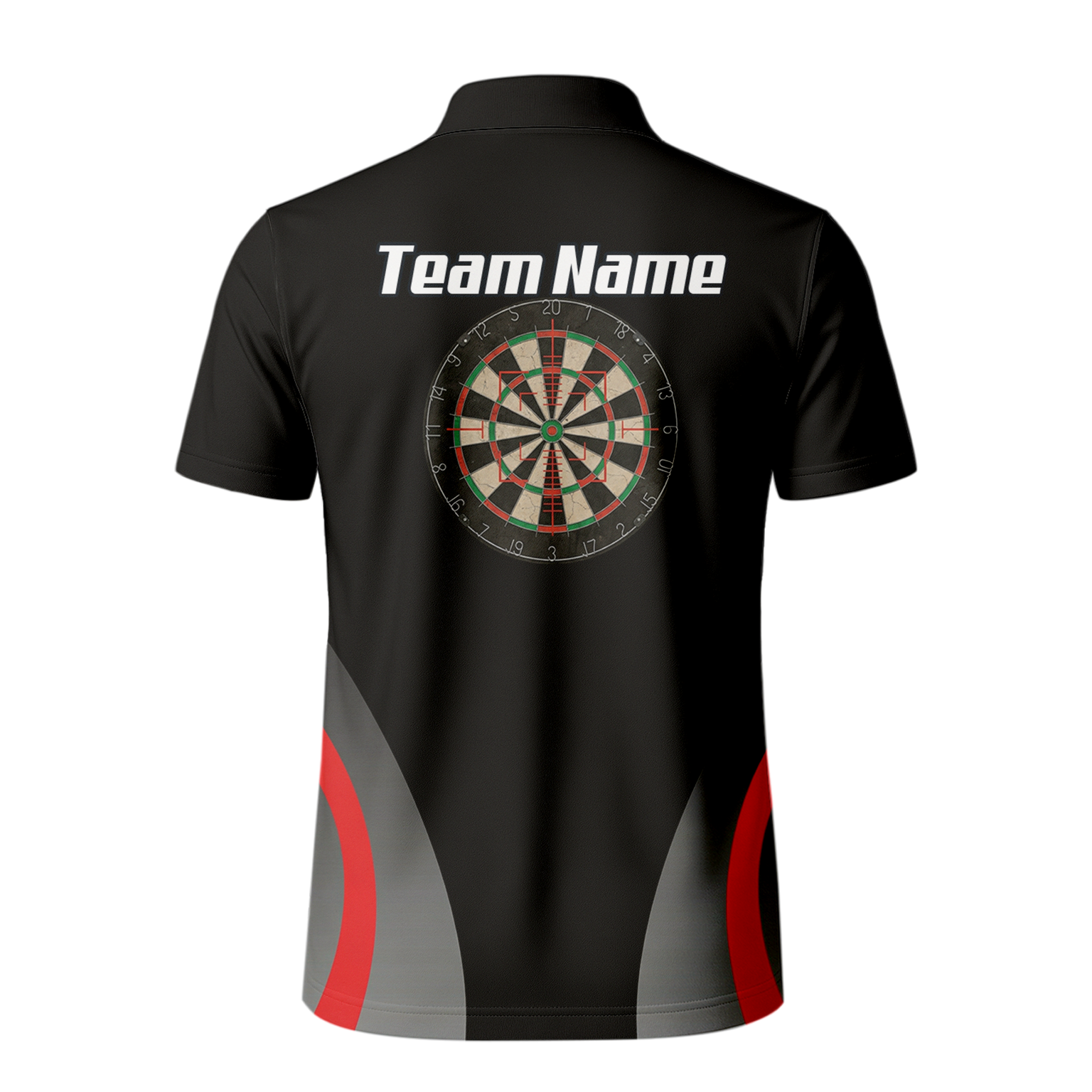 Personalised Dartboard Dart Jersey Polo and Zipper Black Red Grey For Men Y3238