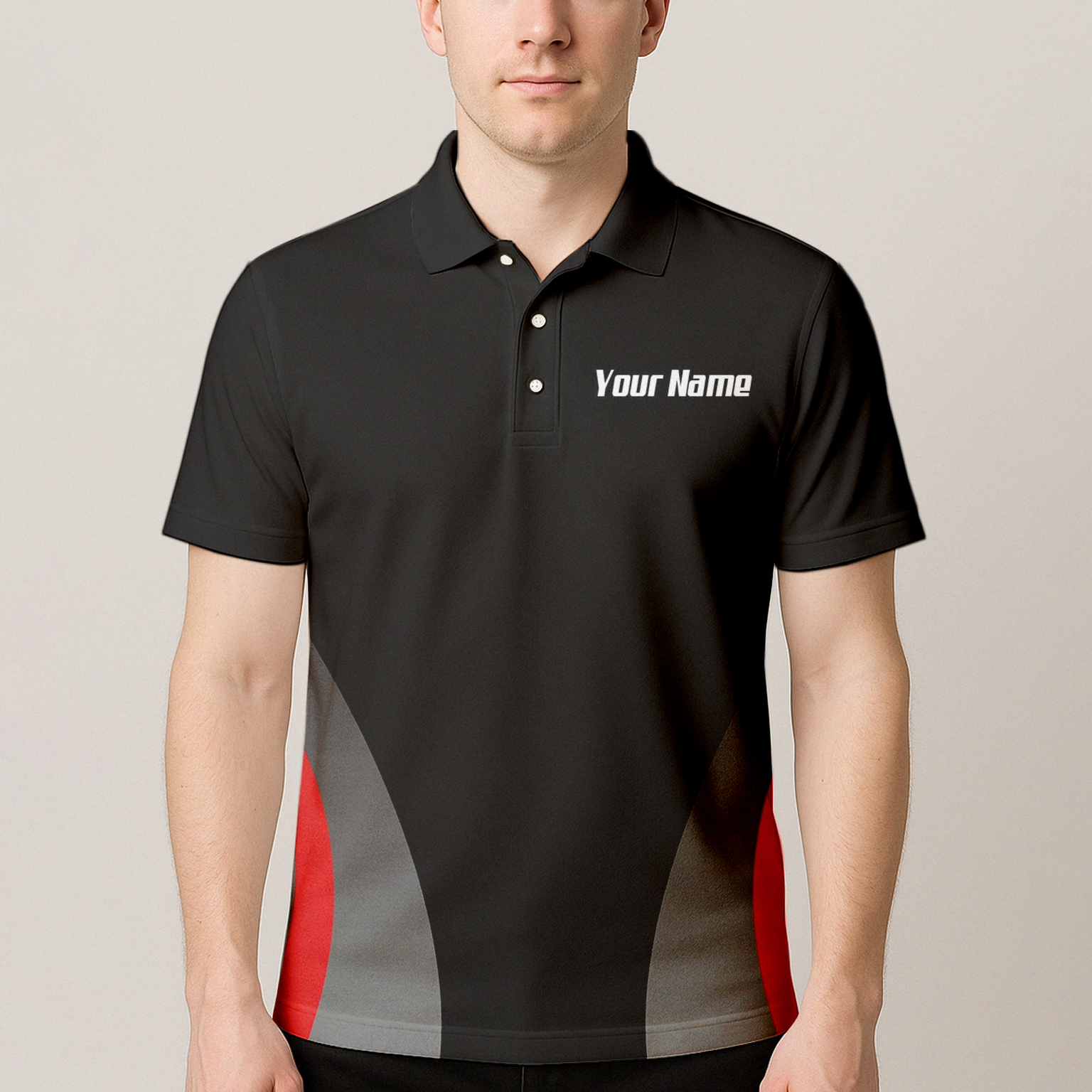 Personalised Dartboard Dart Jersey Polo and Zipper Black Red Grey For Men Y3238