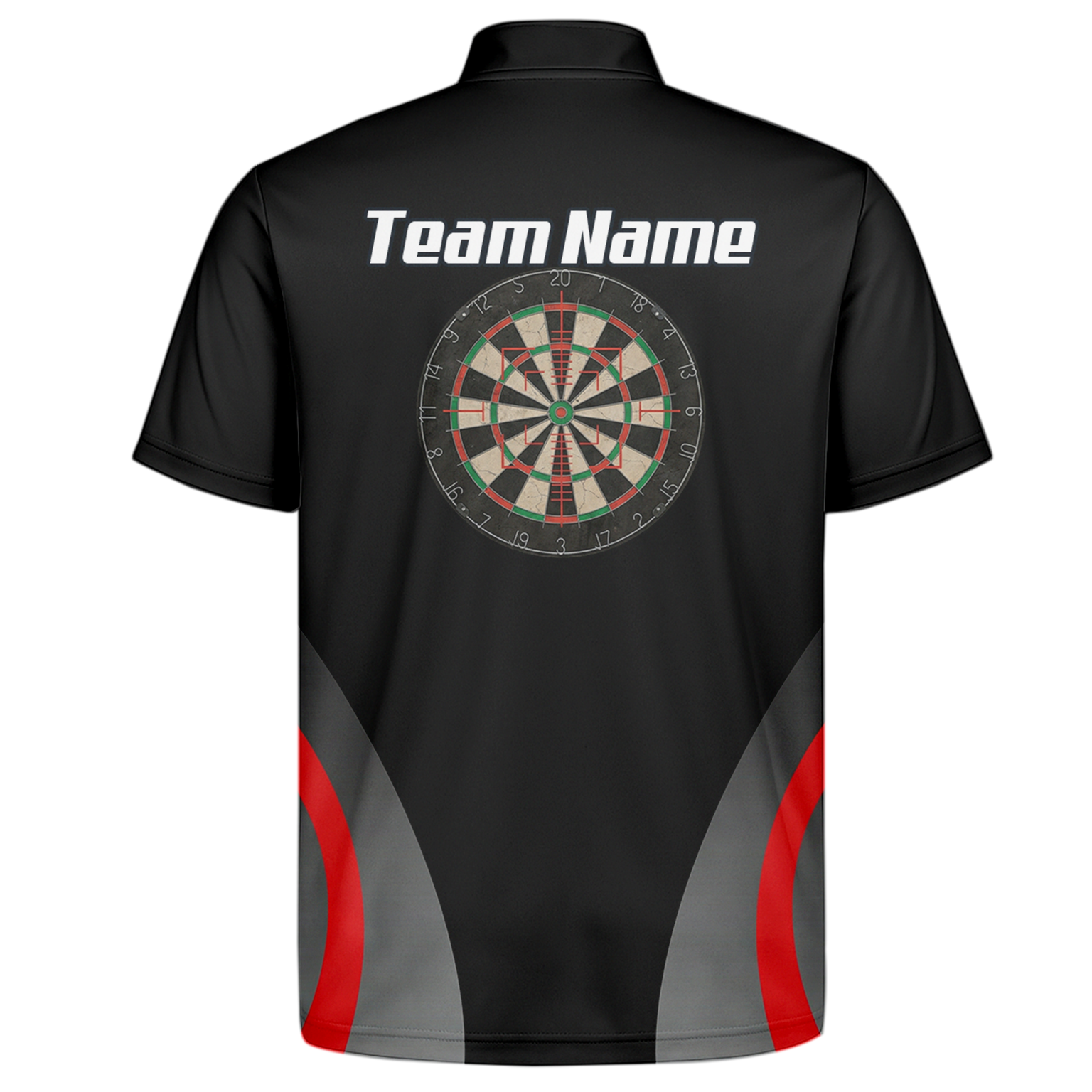 Personalised Dartboard Dart Jersey Polo and Zipper Black Red Grey For Men Y3238