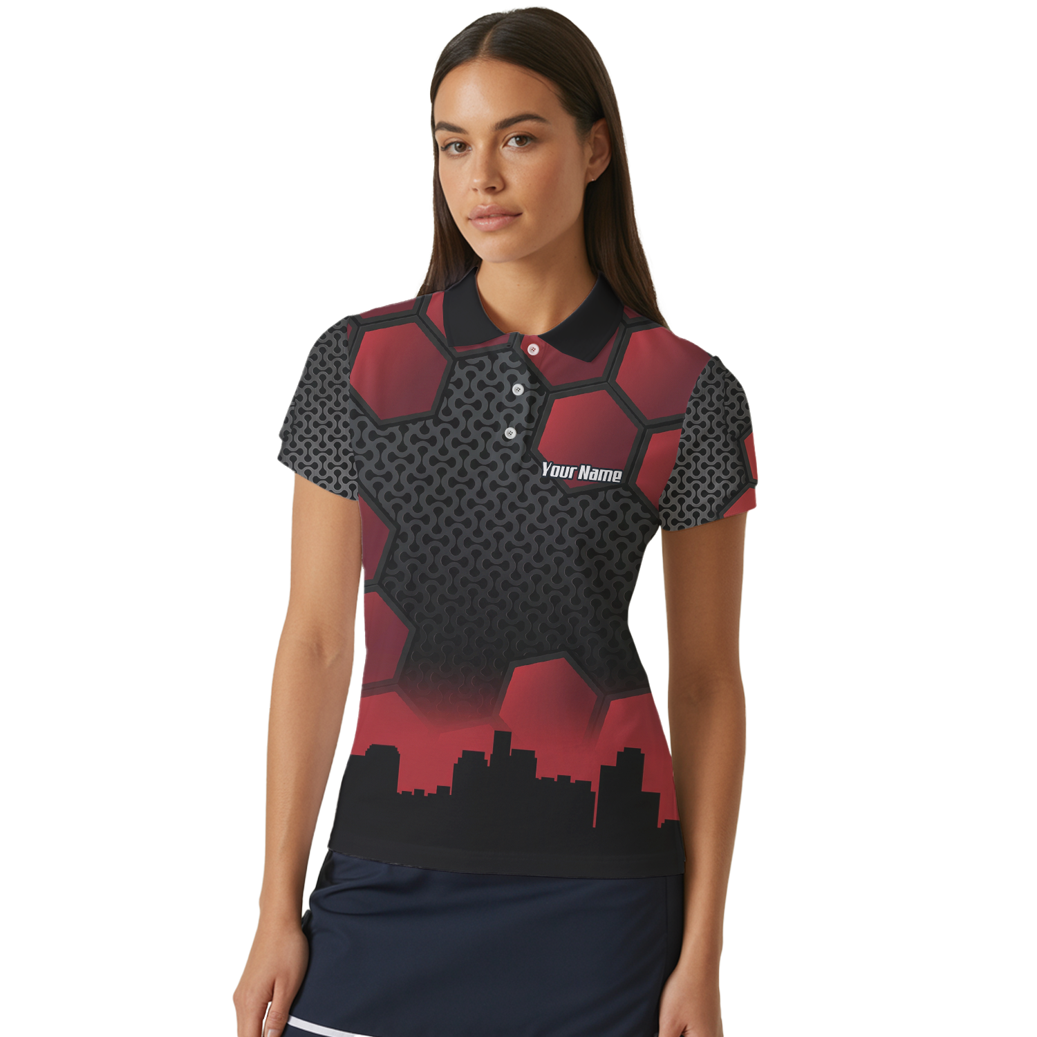 Personalised Hitman Agent Dart Jersey Red Black Polo and Zipper For Women Z5895