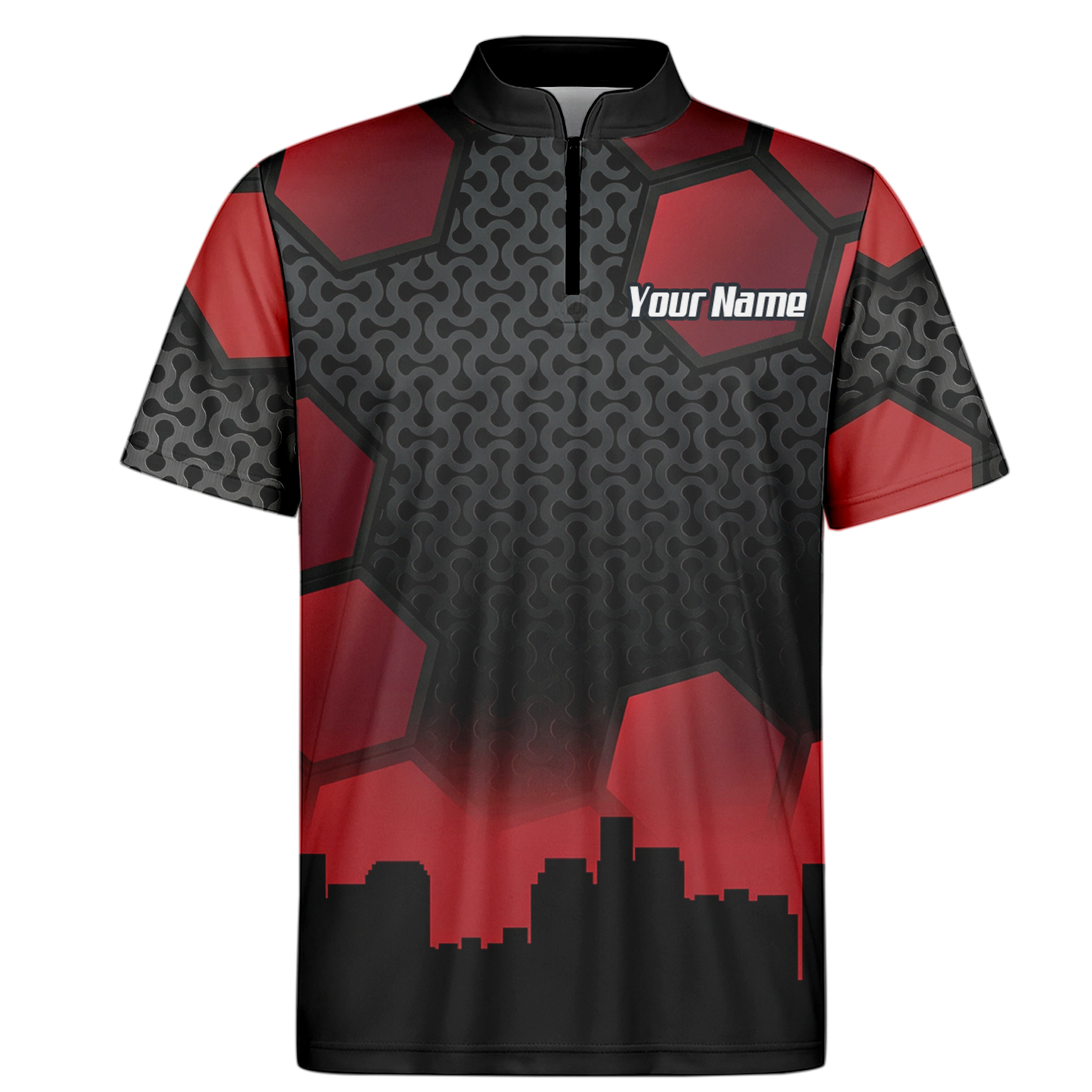 Personalised Hitman Agent Dart Jersey Red Black Polo and Zipper For Men Z5895