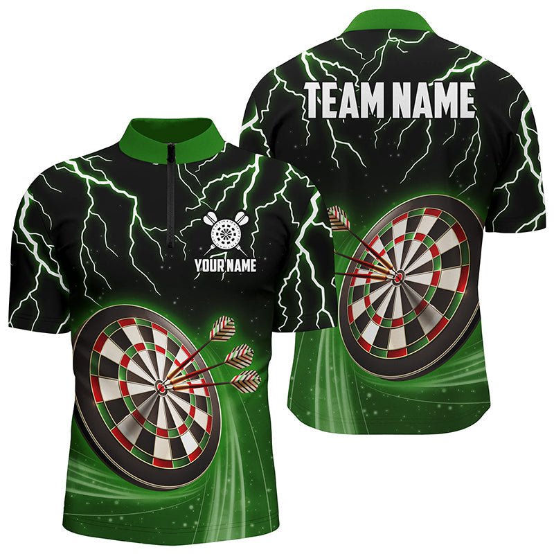 Grünes Blitzgewitter Herren Darts Polo Shirt | Personalisiertes Darts Shirt für Männer | Dart Trikots | L1454 - Outfitsuche