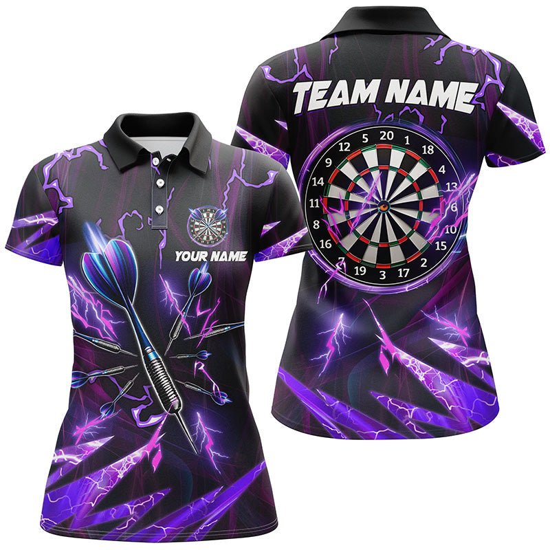 Lila Blitz 3D Darts Polo Shirt | Custom Dart Shirts for Ladies | Dart