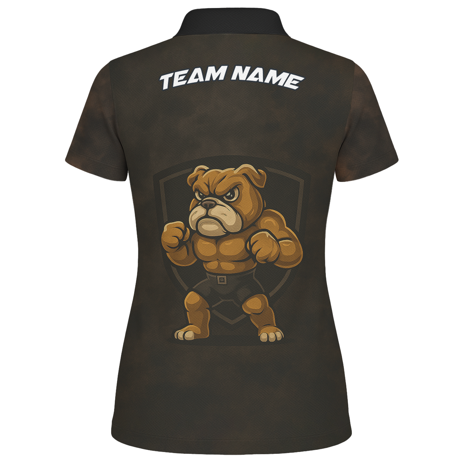 Personalized Bulldog Darts Polo Shirt Grunge Brown Black For Women Z6788 additional image 2