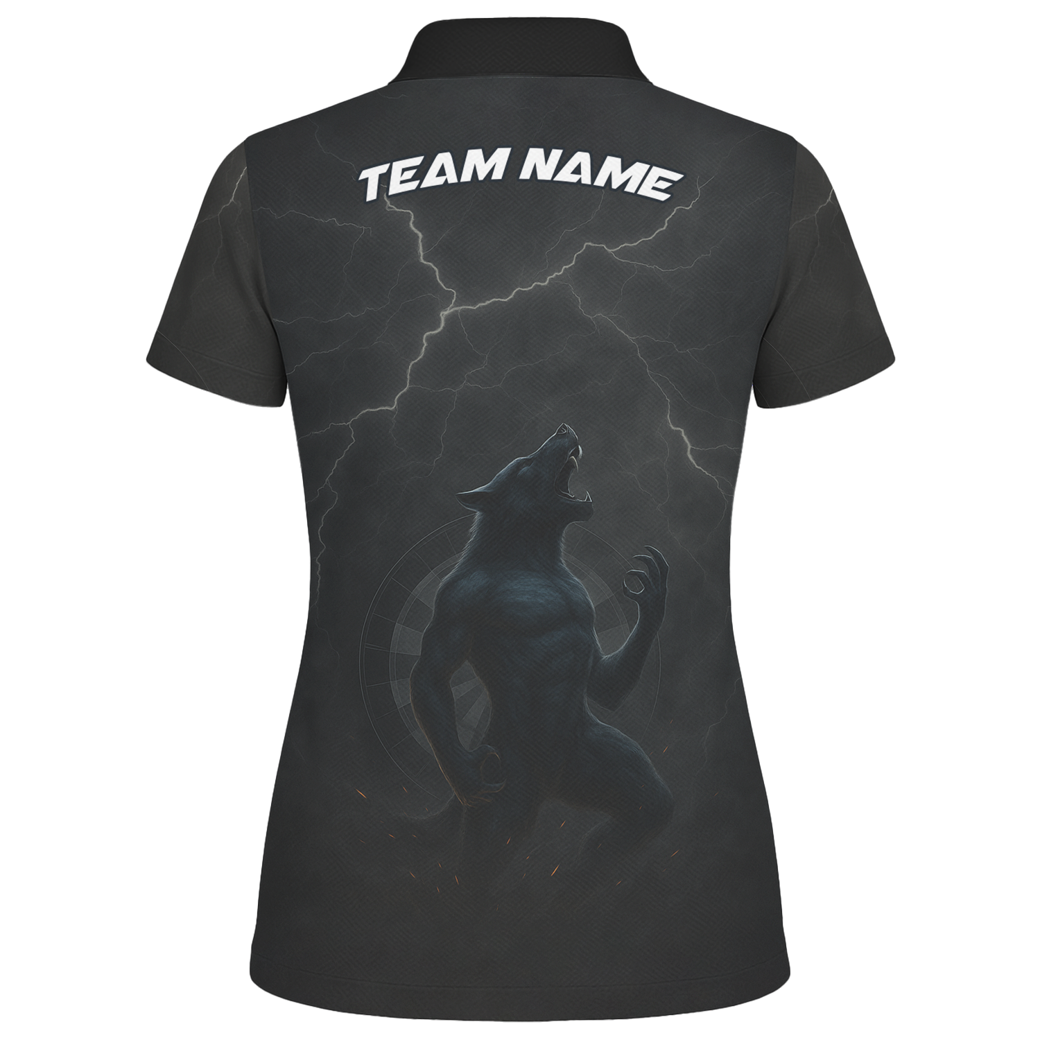 Personalized Dark Wolf Lightning Darts Shirt Polo For Women A1881 additional image 2