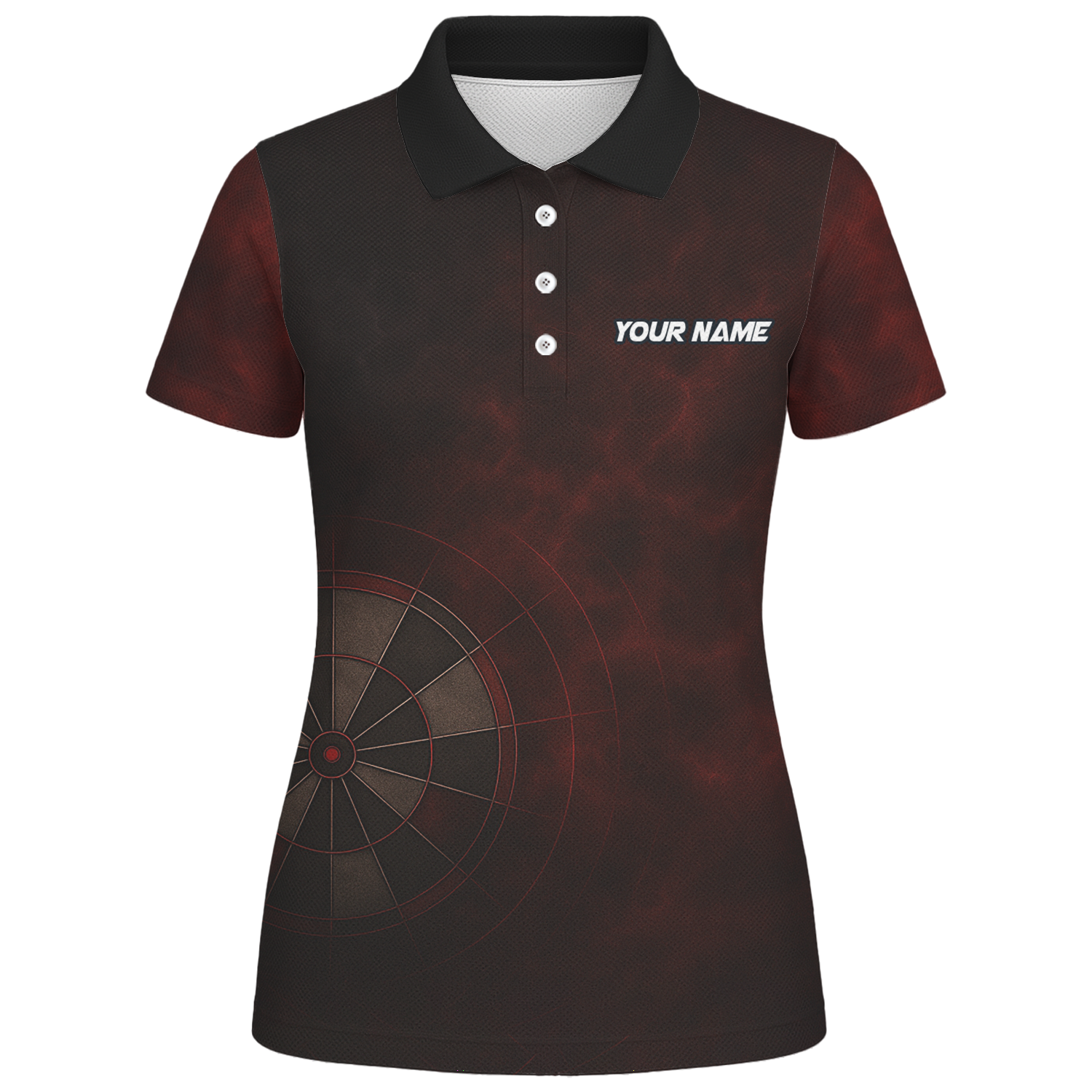 Personalized Dart Jersey Red Black Spider Grunge Dartboard Polo Shirt Custom Name Team For Women R7347 additional image 1