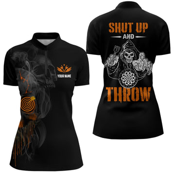 Oranje Dartshirt Dames met Schedelmotief - LDT0491 G62