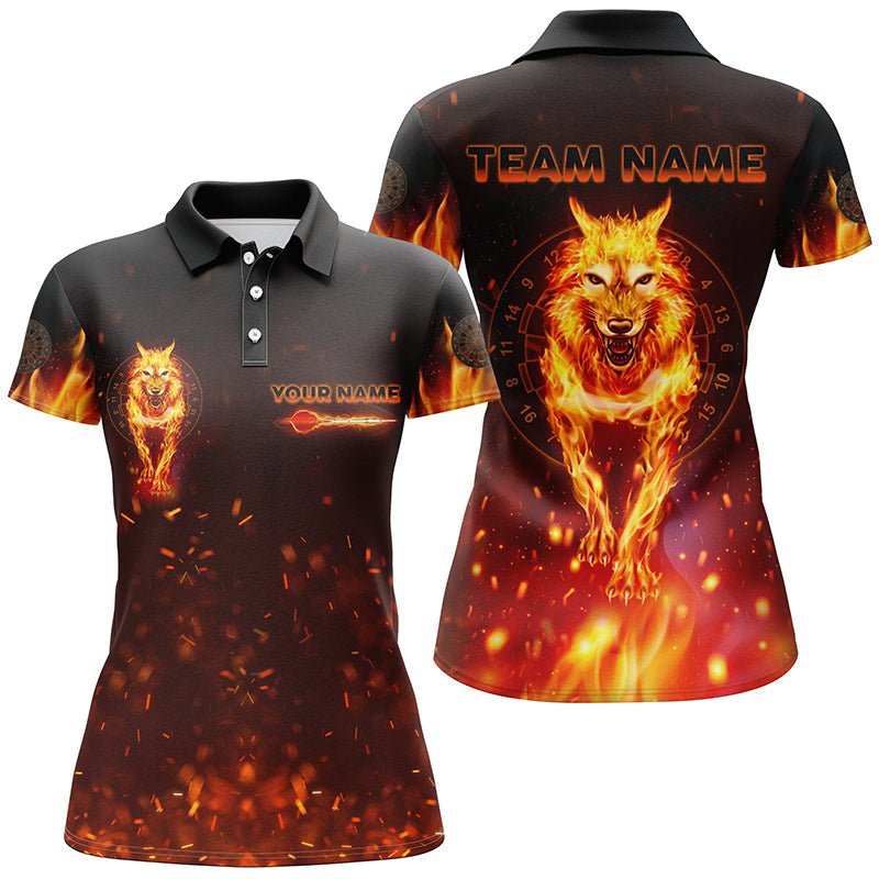 Women's Darts Shirt with Wolf Design, All-Over Print, Team Player Darts Jersey P509
