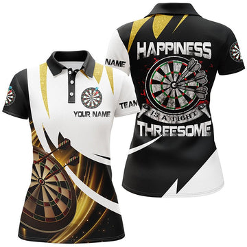 Dames dartpoloshirt - Geluk is een roos! Aangepaste dartteamjersey G613