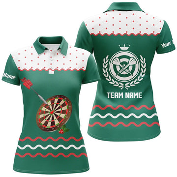 Groen Dart Kerstpoloshirt voor dames - Dart Jersey X246