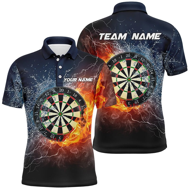 Dartshirt voor heren 'Fire &amp; Water Dartboard' - Thunder Darts Jersey voor heren X550