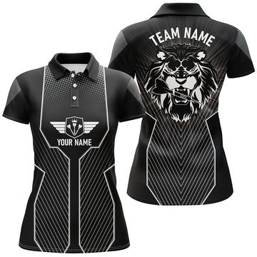 Black Lion Dart Custom Polo Shirt for Women - Cool Dart Jersey, Team Uniform, Dart Gifts Q587